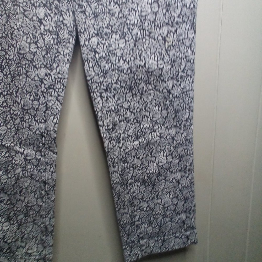 Ann Taylor Loft Pants 8 Cropped Zipper Pocket Ankle Floral - Picture 10 of 15